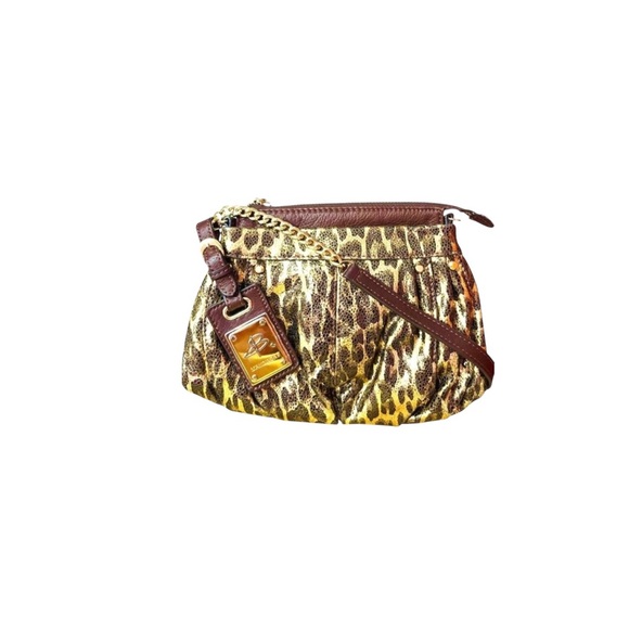 🐆B. Makowsky Metalic Leopard Crossbody Bag🐆 - Picture 1 of 4